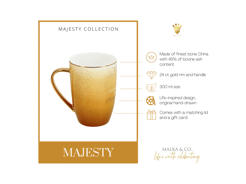 Premium fine bone china mugs majesty collection unique christian gift