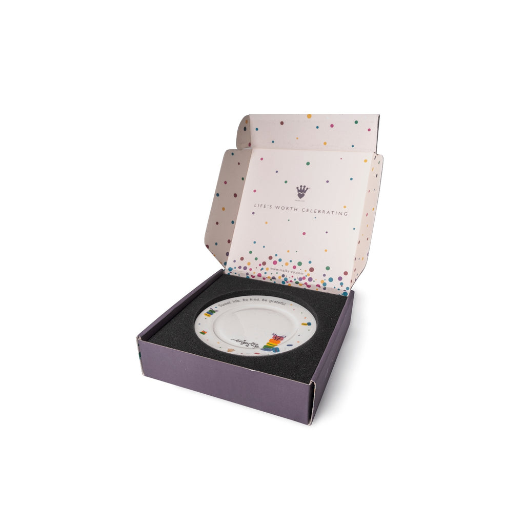 Premium fine bone china plates rainbow collection unique christian gift