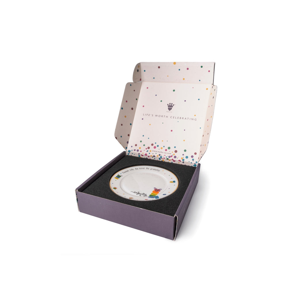 Premium fine bone china plates rainbow collection unique christian gift